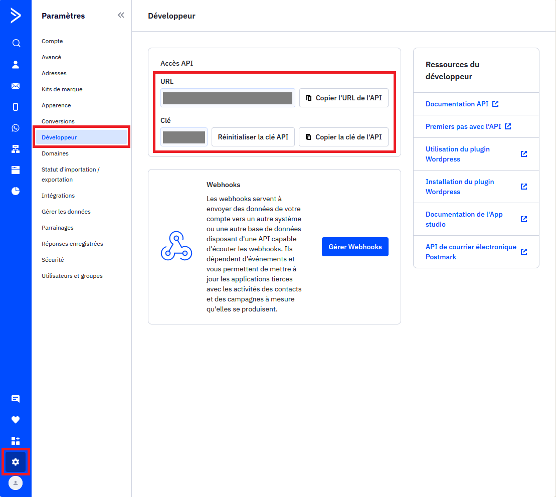 ActiveCampaign developer page